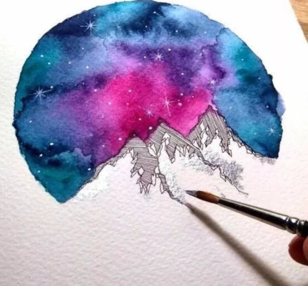 Рисунки акварелью лёгкие