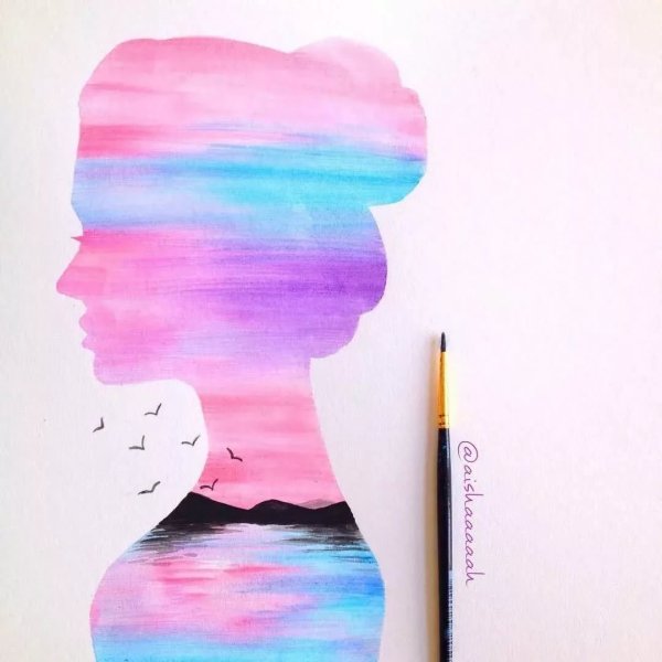 Акварельные рисунки для начинающих