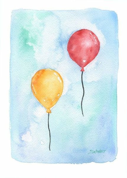 Мини пейзажи акварелью легкие