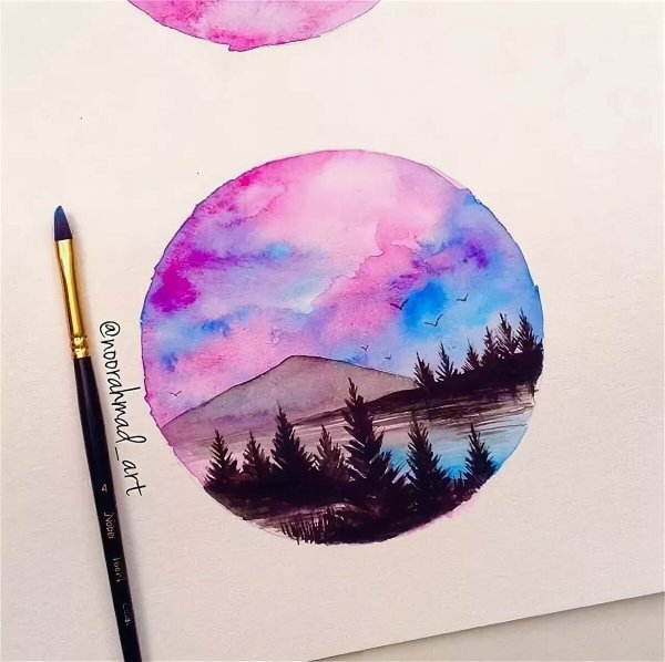 Рисование акварельными красками