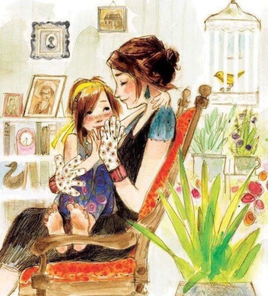 Claudia Tremblay картины мать и дитя