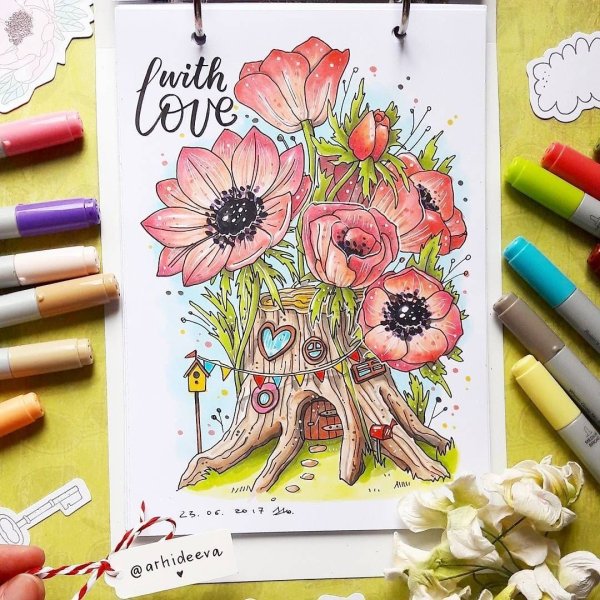 Рисунок для мамы фломастерами