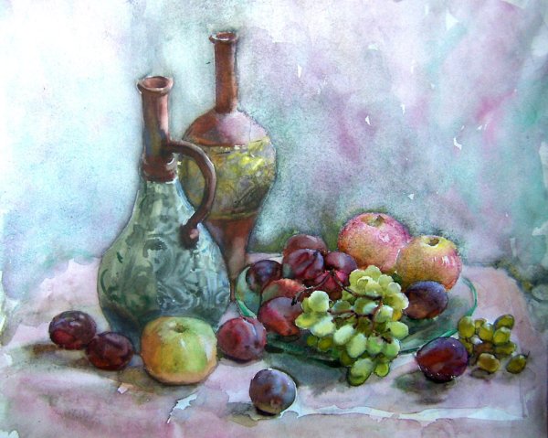 Akvarel рангтасвир натюрморт