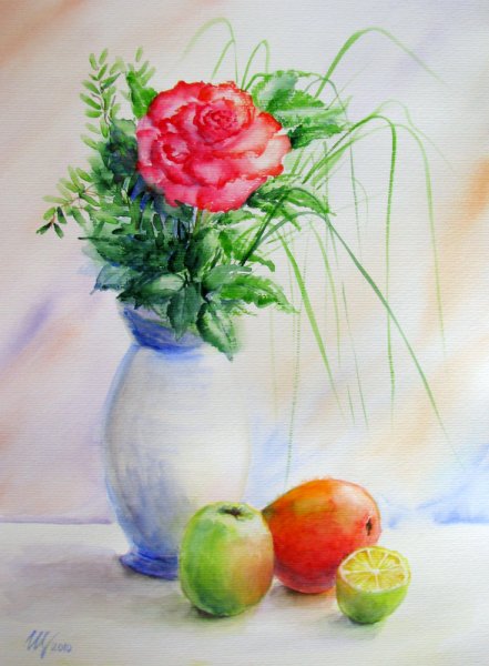 Академический рангтасвир натюрморт акварель