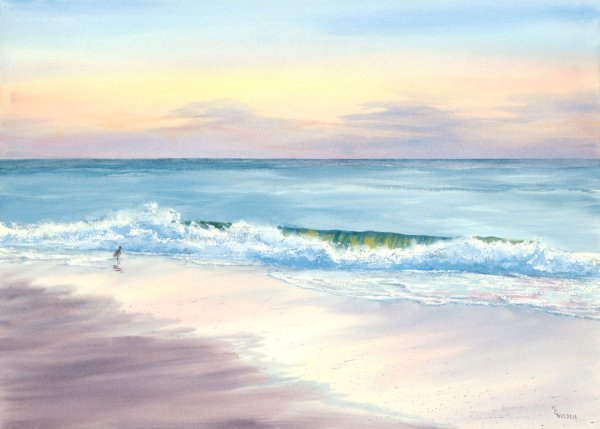 Море акварелью