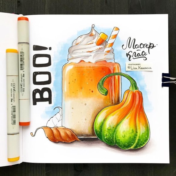 Рисунки маркерами