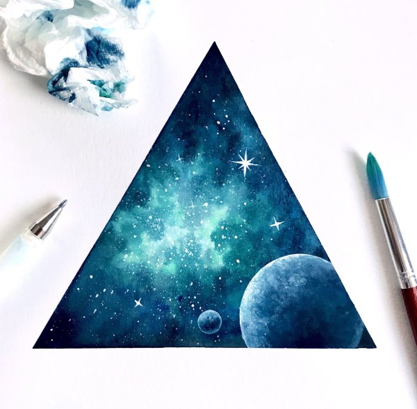 Космос акварелью