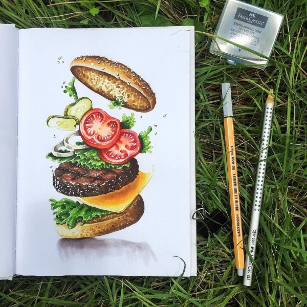 Скетчи маркерами