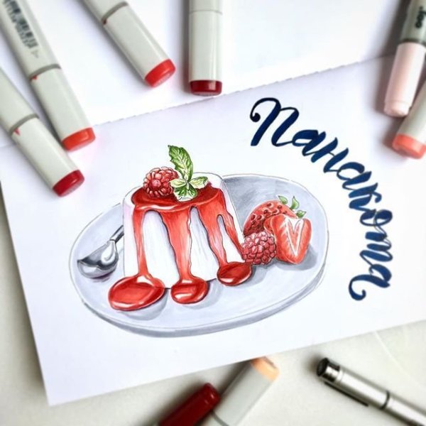 Роллы скетч маркерами