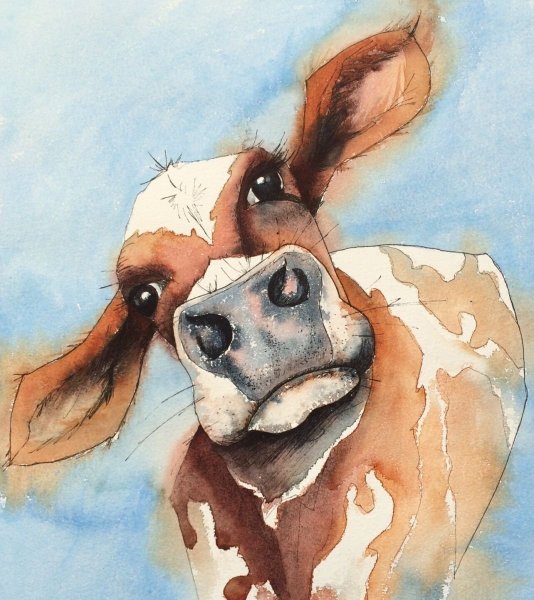 Ёжик рисунок акварелью