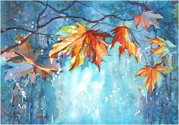 Инна Петрашкевич акварель осень