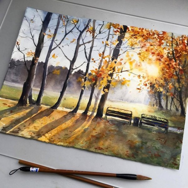 Пейзаж маркерами