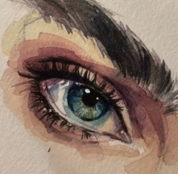 Глаз акварелью