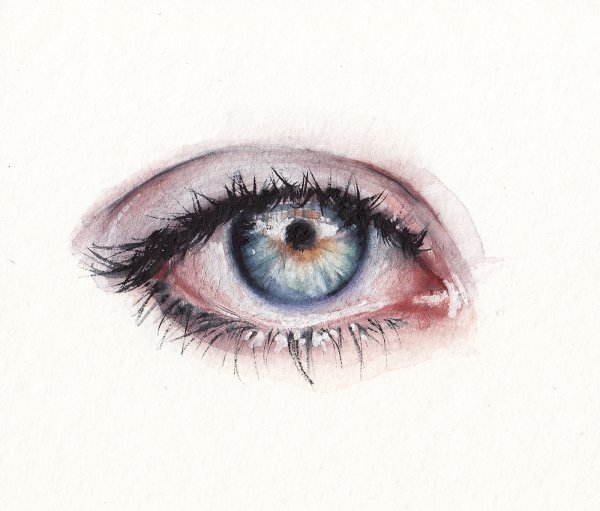 Красивые глаза акварель