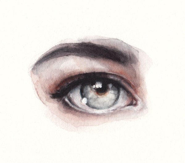 Глаз акварелью