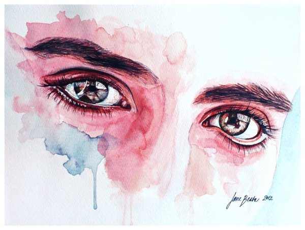 Глаз акварелью