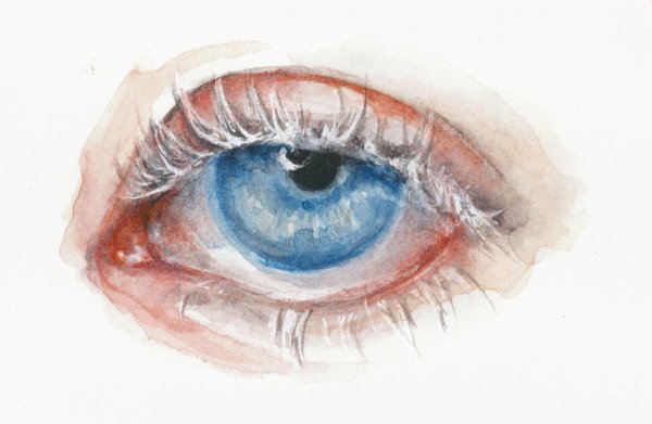 Глаз акварелью
