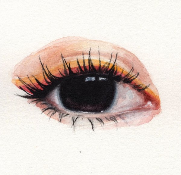 Ресницы акварель
