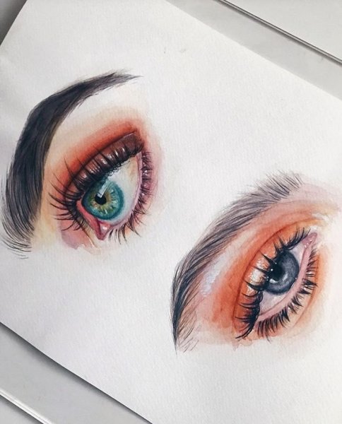 Глаз акварелью