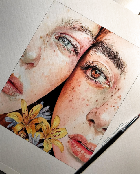 Рисование акварелью в скетчбуке