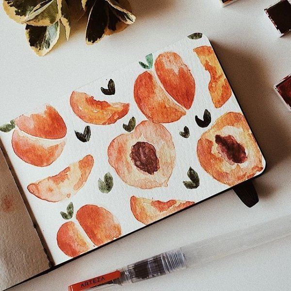 Рисунки акварелью для скетчбука