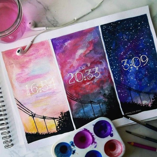 Рисунки для скетчбука акварелью легкие