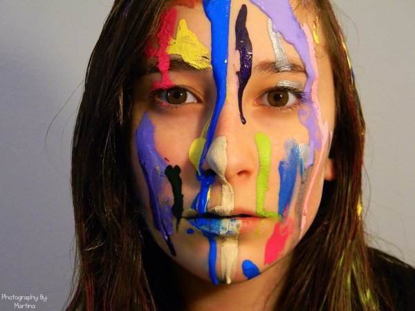 Лицо гуашью