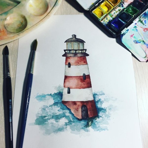 Рисунки акварелью лёгкие