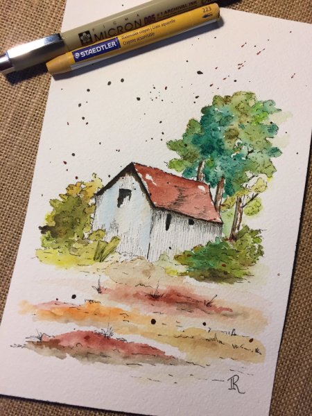 Пейзаж маркерами