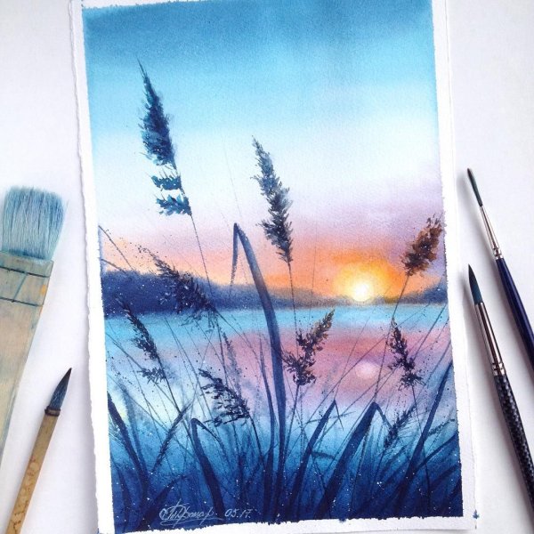 Пейзажи для рисования маркерами