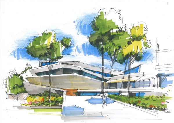 Пейзажи для рисования маркерами