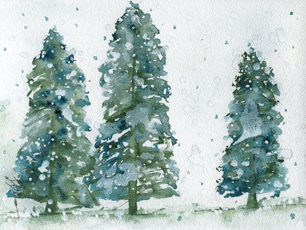 Рисование акварельными красками