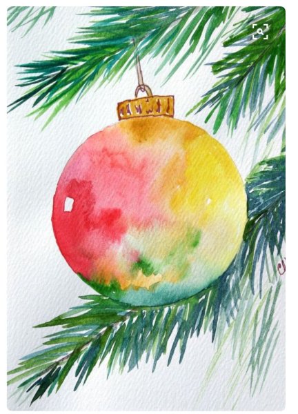 Новогоднее правополушарное рисование