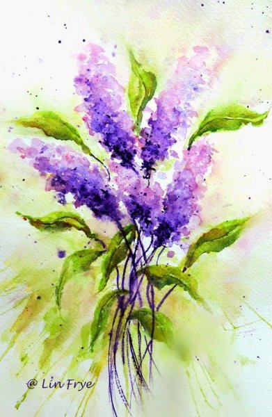 Букет акварелью для начинающих