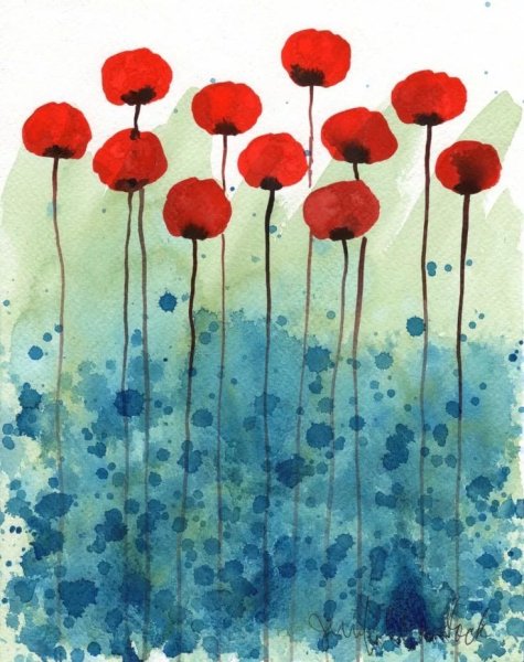 Цветы для рисования акварелью