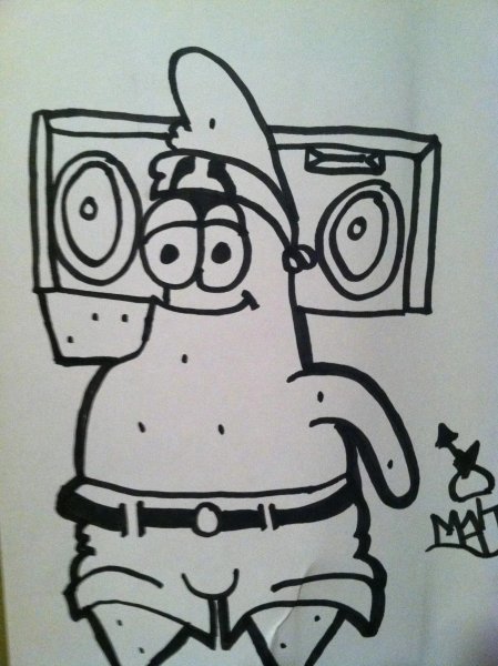 Картинки черным маркером