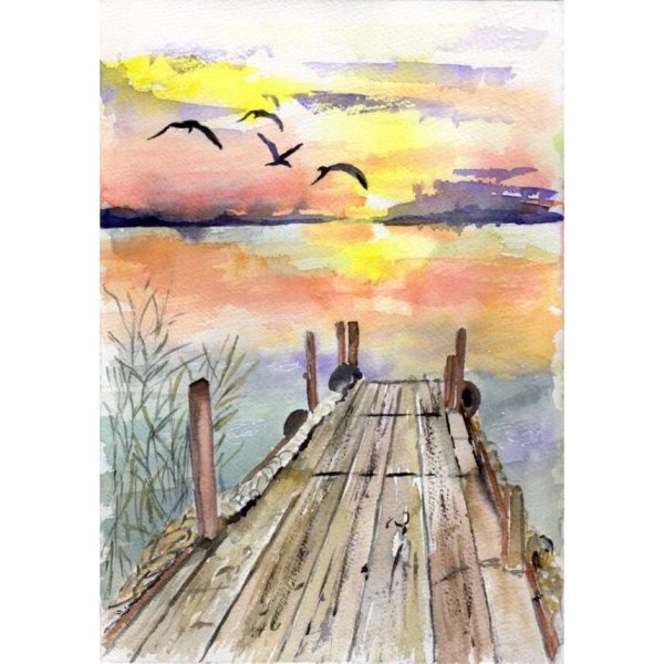 Пейзаж маслом пошагово