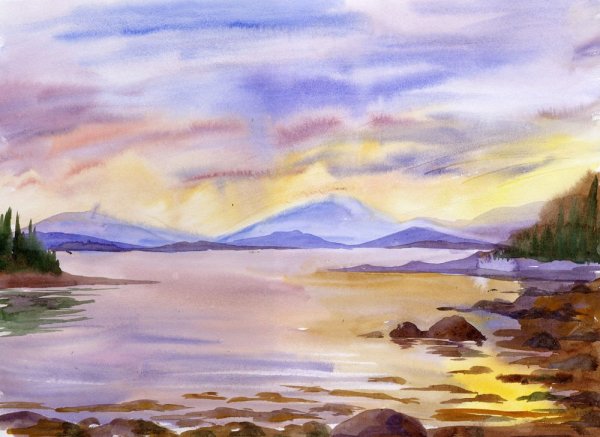 Рисунки акварелью