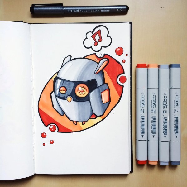 Скетчи маркерами