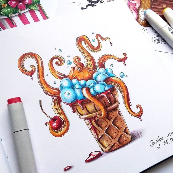 Рисование маркерами для начинающих