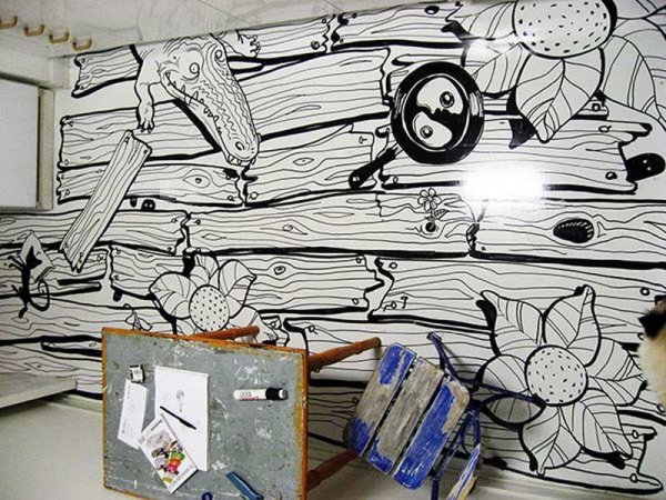 Роспись стен фломастером