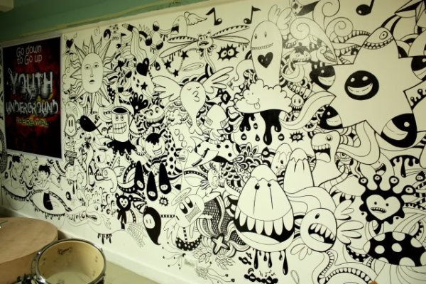 Рисунки на стену фломастером