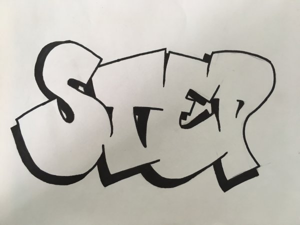 Граффити маркерами на бумаге лёгкие