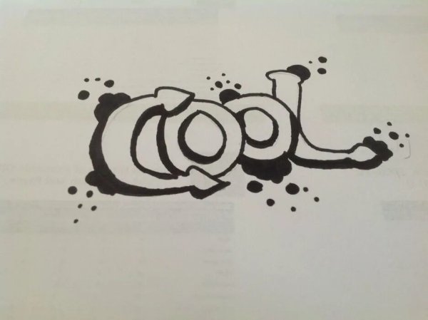 Граффити на бумаге карандашом