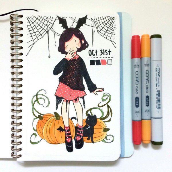 Скетчи маркерами