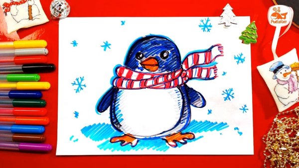 Новогодние рисунки в скетчбук легкие