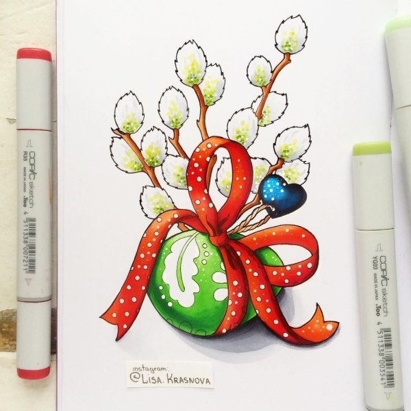 Идеи для рисования новогодних открыток