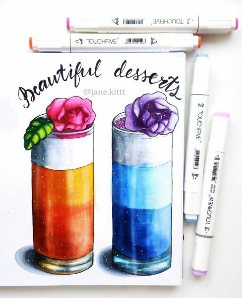 Маленькие рисунки фломастерами