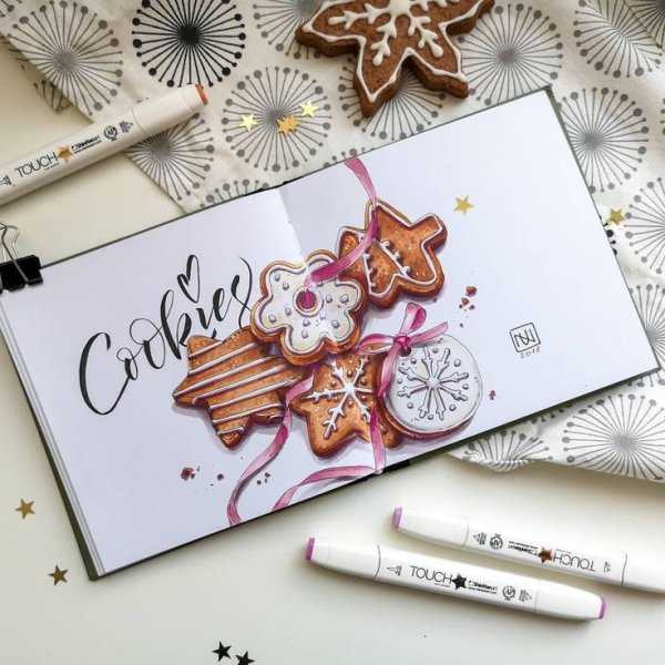 Скетчи маркерами