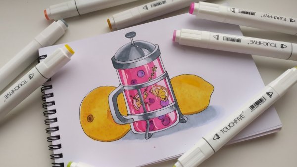 Скетчи маркерами